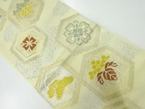 アンティーク　亀甲に松桐模様織出し袋帯（材料）